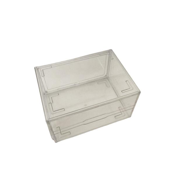 Custom Logo Clear Acrylic Magnetic Shoe Box Foldable Transparent Drop Front