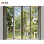 Windproof Aluminum Casement Windows UPVC PVC Triple Glazed Low - E Glass