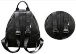 Casual Vintage Large Womens Backpack Bags , Lady Solid School Black Leather