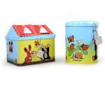 round coin bank tin box