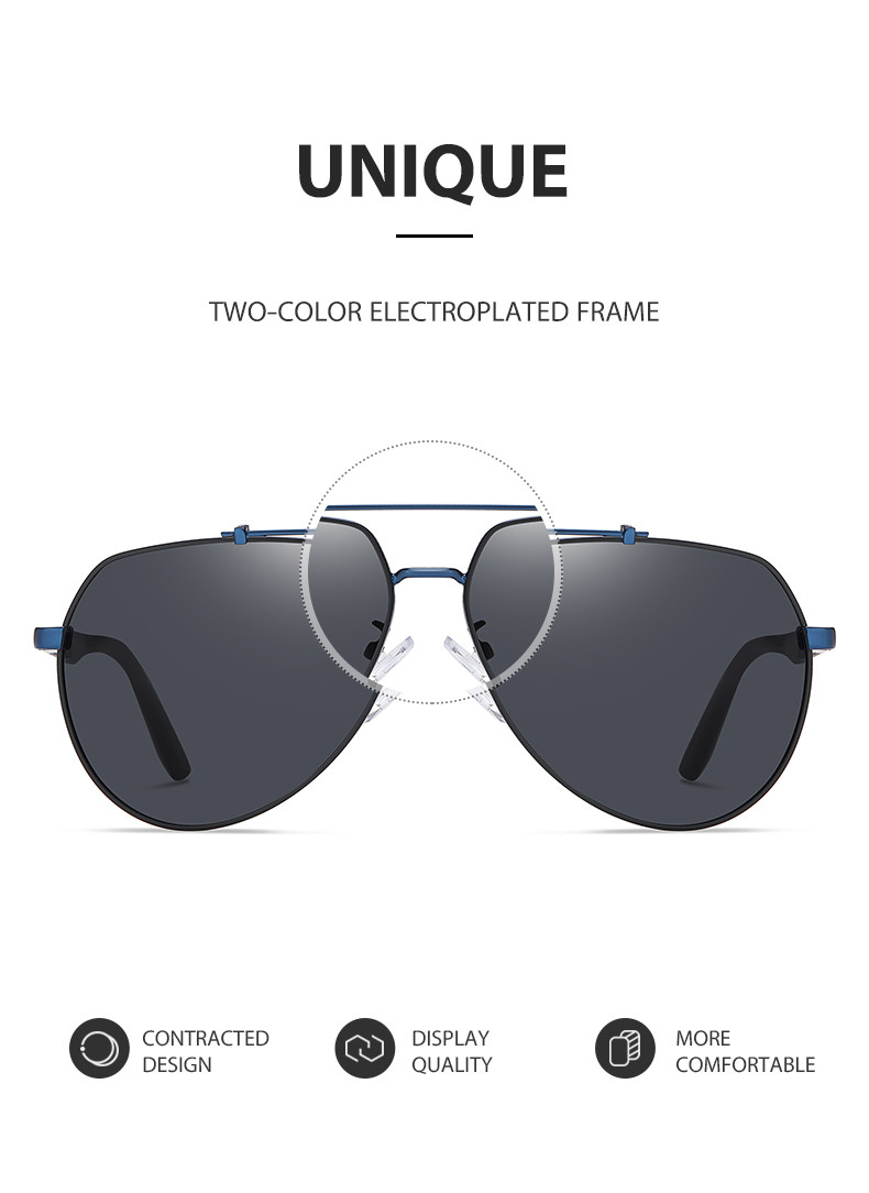 Anti Oxidant Coating Round Metal Sunglasses Polaroid Aviator Sunglasses