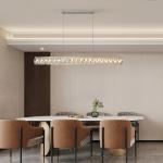 Golden Kitchen Island Pendant Light Nordic LED Rectangle Stainless Steel Hanging