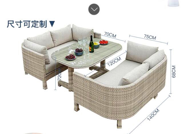 Wholesale Nordic Fashion Chair Indoor Outdoor Hotel Leisure Furniture Rattan Wicker Garden Sofa
