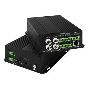 Wholesale 4 Port AV Balanced Audio Ethernet Video Media Converter DC5V ST Fiber from china suppliers