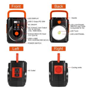 Wholesale 100W Solar Portable Power Station Battery 110V 220V Generator For Outdoor Camping from china suppliers