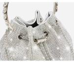 Shiny Crystal Bucket Purse Bridal Wedding Party Evening Clutch Bag for Women