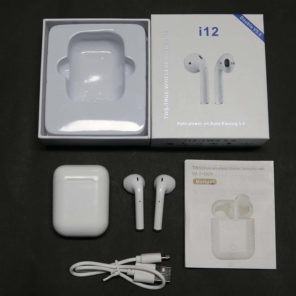 Bluetooth 5.0 True Airpods Wireless Earphones Mini Size Touch I12 Tws Earbuds