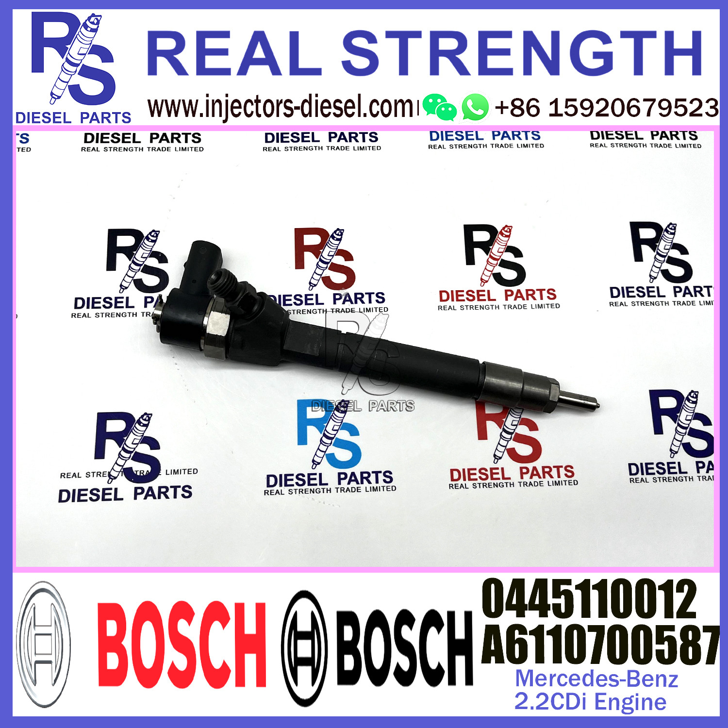 Diesel Fuel Common Rail Injector 0445110012 A6110700587 0445110011 A6110700487 For Mercedes-Benz 2.2CDi Engine
