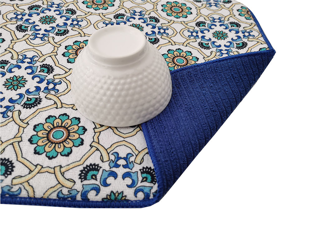 Microfiber Dish Drying Printed Mat For Kitchen Absorbent Pads