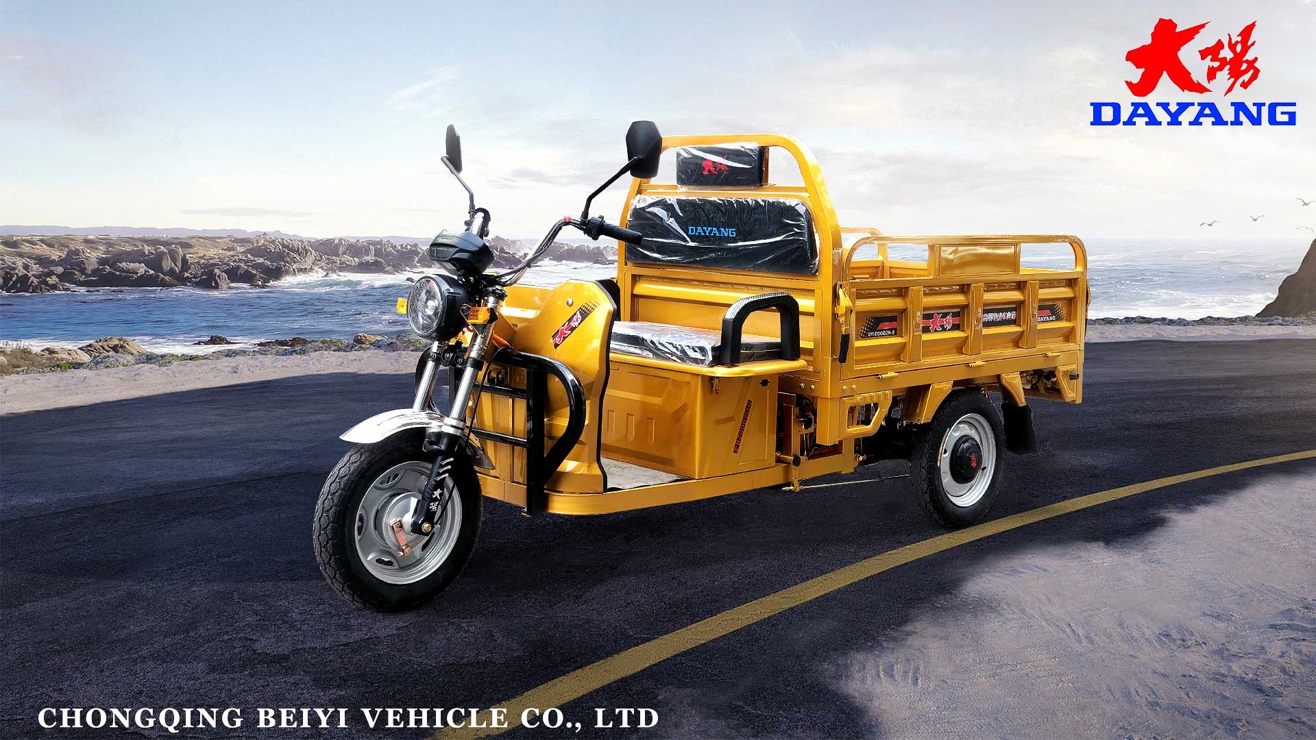 Electric Cargo Transportation Yellow Electric Tricycles DY-160-1