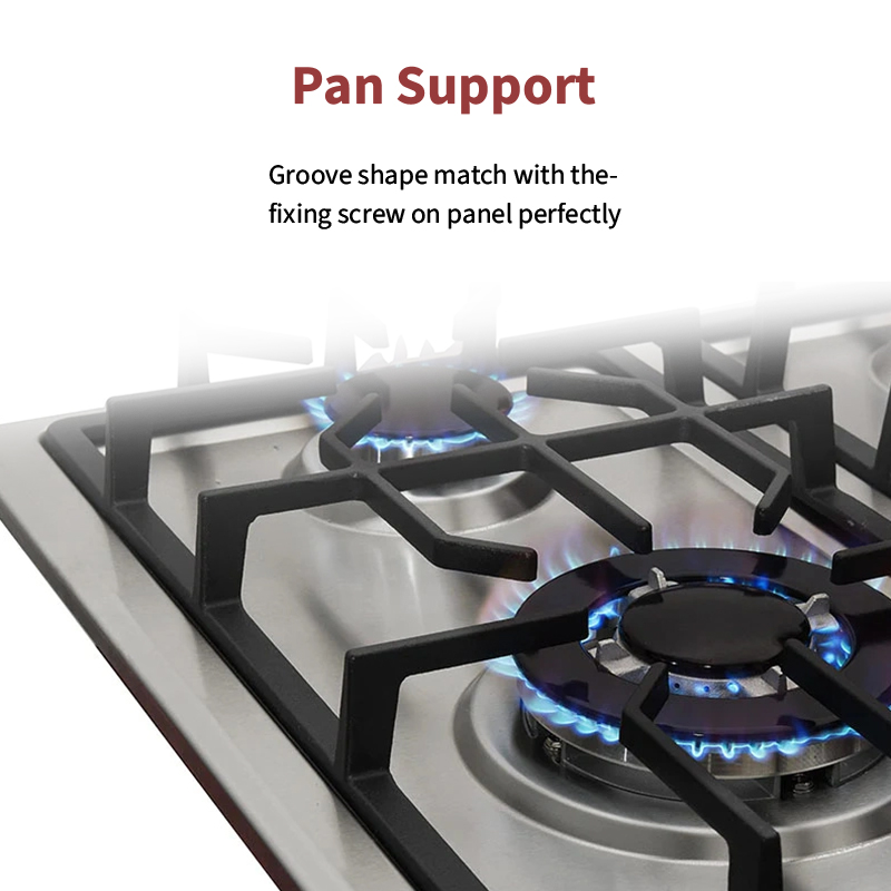 Tempered Glass Fashion 4 Burner Gas Hob Electronic Ignition