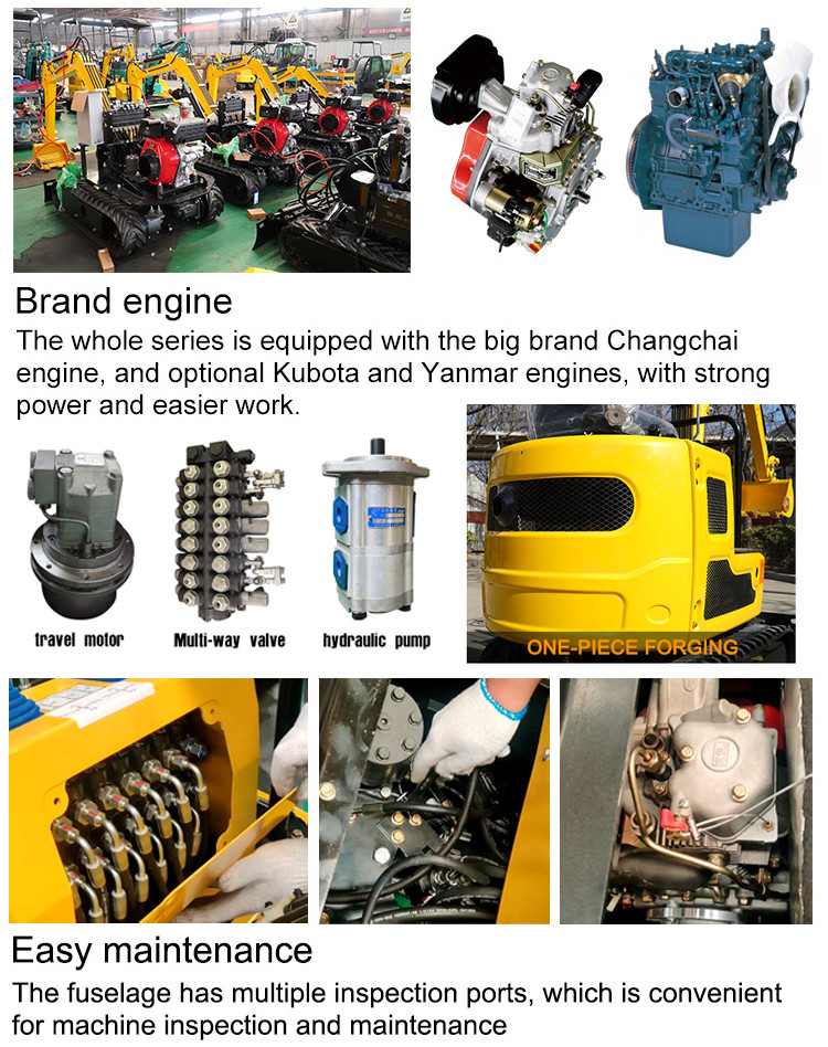 2 Ton Crawler Excavator Diesel Hydraulic Mini Excavator Machine