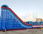 Quadruple Stitching Outdoor Inflatable Water Slides For Amusement Park