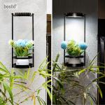 Outdoor Wall Decoration Made Easy with Black Solar Wall Lamps Working Time 8-10