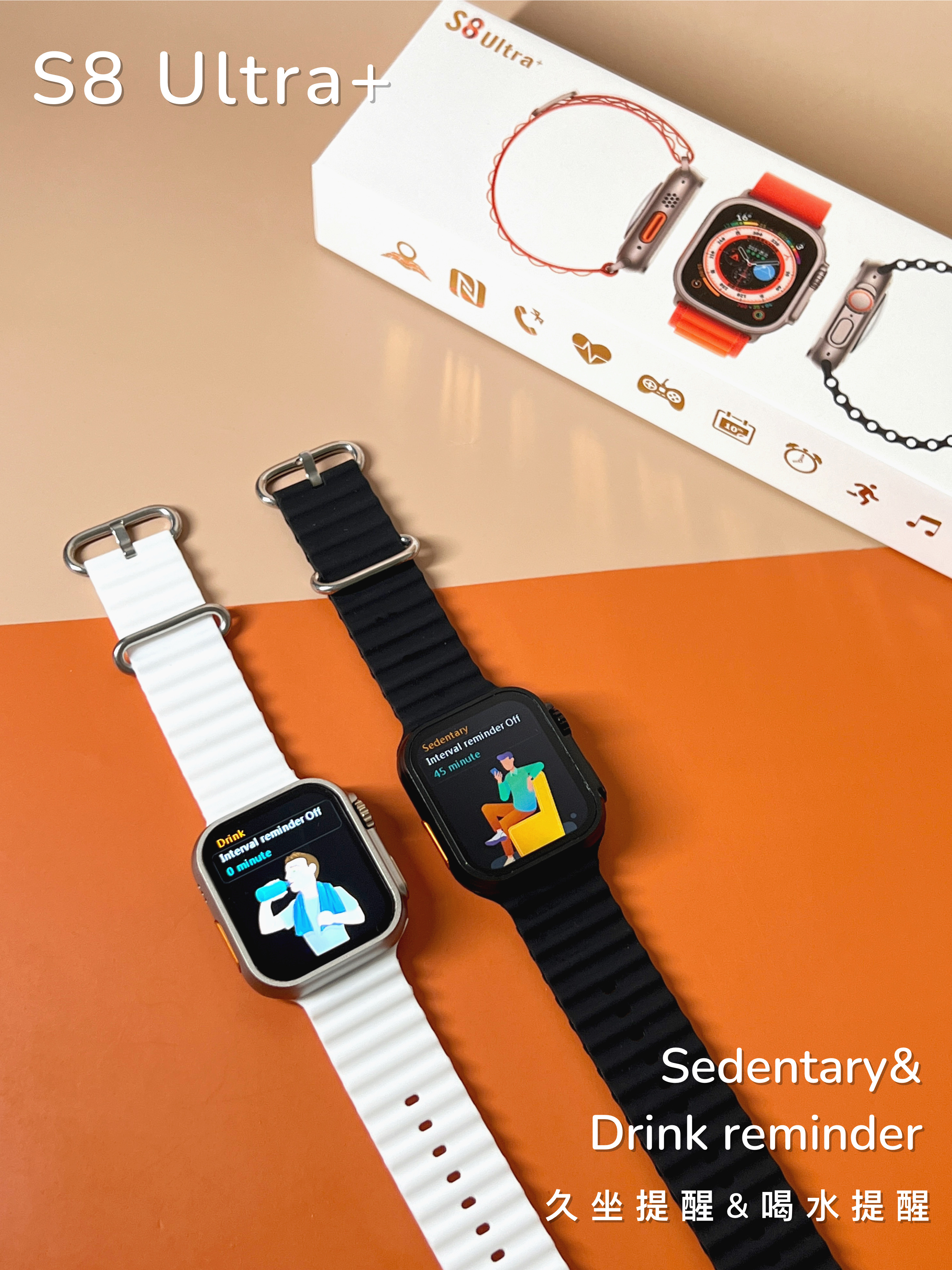 1.96inch Full Screen Square Dial Smartwatch M2 Wear Android Smart Bracelet