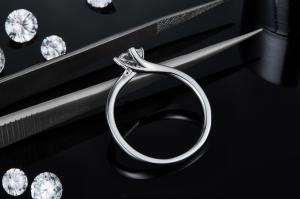 Wholesale 9K Gold Jewelry Minimalist Designs Moissanite 925 Silver Ring from china suppliers