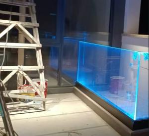 Wholesale U Channel Aluminum Glass Balustrade With LED Light For Outdoor Balcony from china suppliers