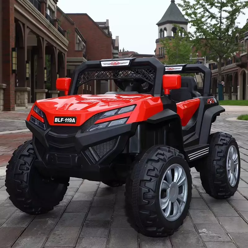 6v4*2 Super Power Off-road Vehicle Double Electric Double Drive Children's Car White