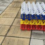 30 Slot Red Plastic Egg Cartons Eco Friendly Sustainable Transportation