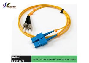 Wholesale SC/UPC-ST/UPC SM 9/125um 2mm OFNR Fiber Patch Cable from china suppliers