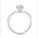 Lab Grown Diamond Ring in Romantic 18K White Gold for Gifts and Parties NGTC