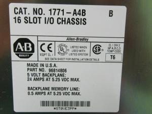 Wholesale Allen Bradley 1771-A4B 16 Slot I / O Chassis 1771A4B P / N 96814806 Ser B from china suppliers