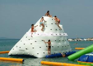 Wholesale White Heat Sealed Inflatable Water Toys / PVC Logo Printed Iceberg For Amusement from china suppliers