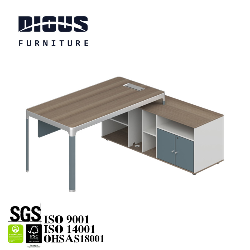 L Shape Executive Office Table , 16mm E1 Office Computer Desk