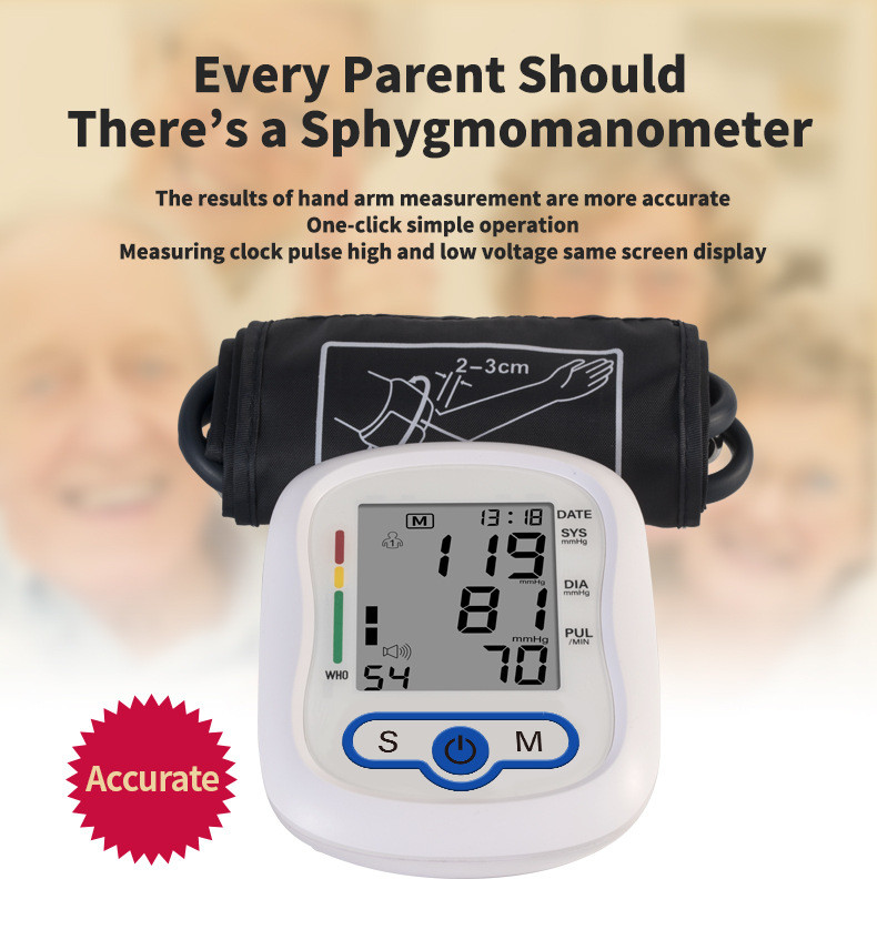 Digital Large Screen Daily Checks Home Hospital Blood Pressure Monitor With 2X99 Sets