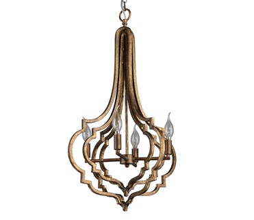 Antique bronze chandelier 4 lamp holders indoor home lighting (WH-CI-44)