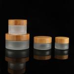 Customized Colors Skin Care Glass Bottle Jar Packaging Bamboo Products 5g15g 20g