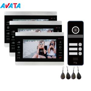 Wholesale 3 Buttons Home Security Intercom System Video Door Phone Doorbell from china suppliers