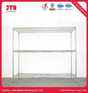 Wholesale 1.6m 150kgs Household Storage Racks OEM 3 Tier Chrome Shelving Unit from china suppliers
