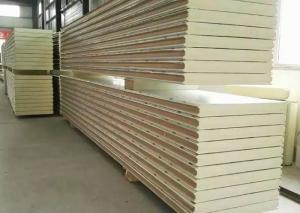 Wholesale 100mm Polyurethane Insulation Panels , 3 Layers Cold Room Sandwich Panel from china suppliers