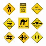 Custom Australian Animal Deer Camel Kangaroo Crossing Reflective Caution Sign