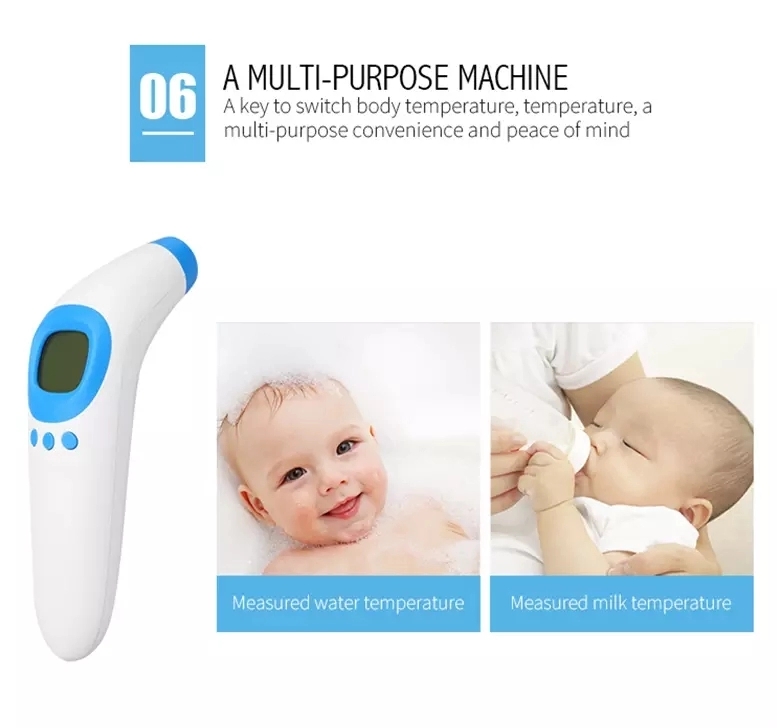 Baby ABS Material 32℃ Medical Infrared Forehead Thermometer