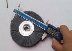 100 Mm OD Round Abrasive Nylon Bristle Brushes 55mm Middle Plate 10mm Face Width