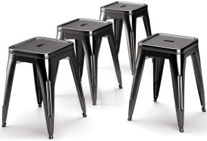 Wholesale Backless 18 Inch Stackable Upholstered Dining Chairs , Outdoor Dining Chairs Stackable from china suppliers