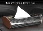 Luxury Home Anti Scratch Glossy Carbon Fiber Tissue Box