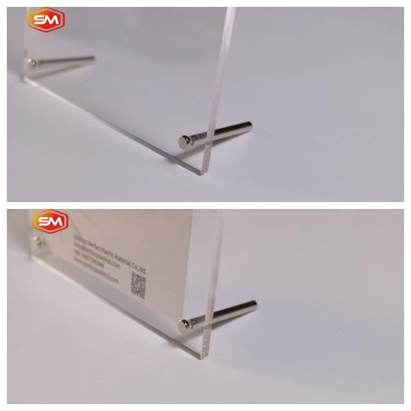 Hot Sale Freestanding Double Sided Acrylic Photo Frame with Stand Exhibition
