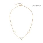 40CM 18k Gold Stainless Steel Necklace 5 Heart Trendy Luxury Jewelry