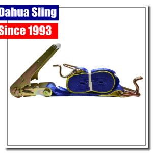 Wholesale Lockable Vehicle Tie Down Straps , 75mm X 9mtr Trailer Ratchet Straps from china suppliers