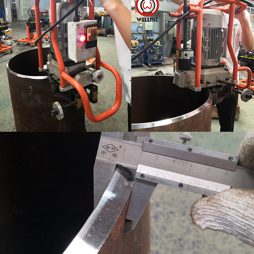 Steel Plate Portable Beveling Machine Adjustable Angle Flat Milling Machine