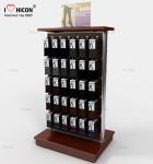 Wooden Stand Wire Hook Christmas Sock Promotional Rack Display