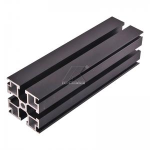 Wholesale Aluminum T-slot extrusion aluminum profile black 6000 series T5 anodized from china suppliers