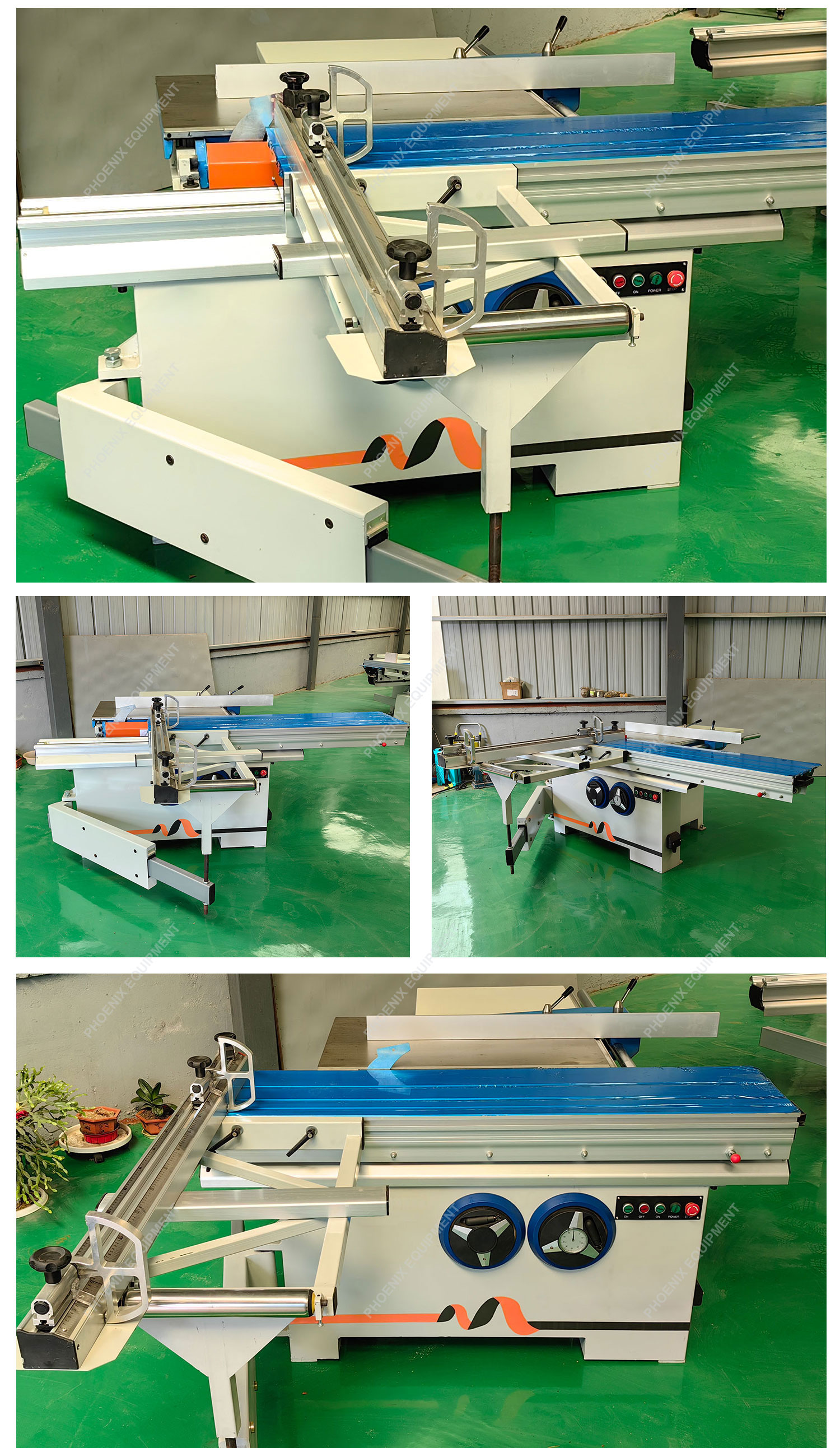 1600*380mm Sliding Table Size Woodworking Automatic Saw with 30mm Main Spindle Diameter
