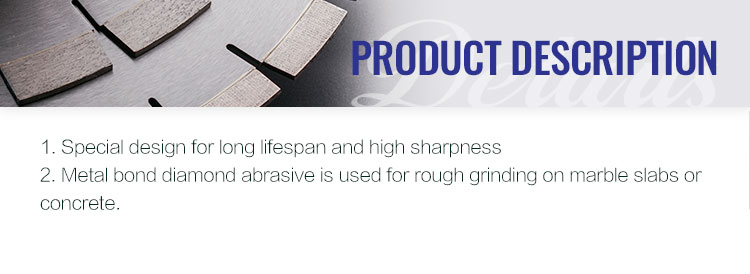 Diamond Metal Bond Frankfurt Abrasive for Customized Marble Slabs Rough Grinding