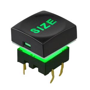 Wholesale 15x15 LED Push Button Switch 30mA 30VDC With Sculptured Cap from china suppliers
