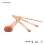 150mm 7pcs Gold Glitters Pigment Plastic Makeup Brushes
