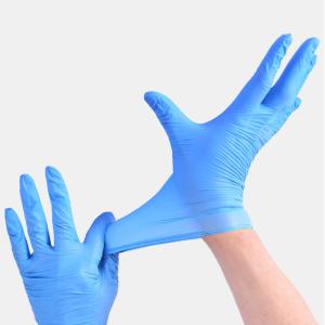 Wholesale 9 Inch Blue Disposable Medical Nitrile Hand Gloves Smooth Surface from china suppliers